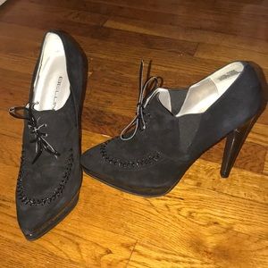 Leather platform Heels